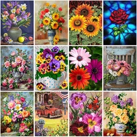 5d diamond painting flower vase full square round drill diamond embroidery mosaic rose picture of rhinestones home decoration