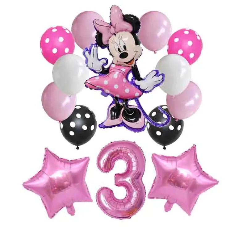 Шары из фольги с Микки Маусом 14 шт. украшение для дня рождения малышей 32 дюйма