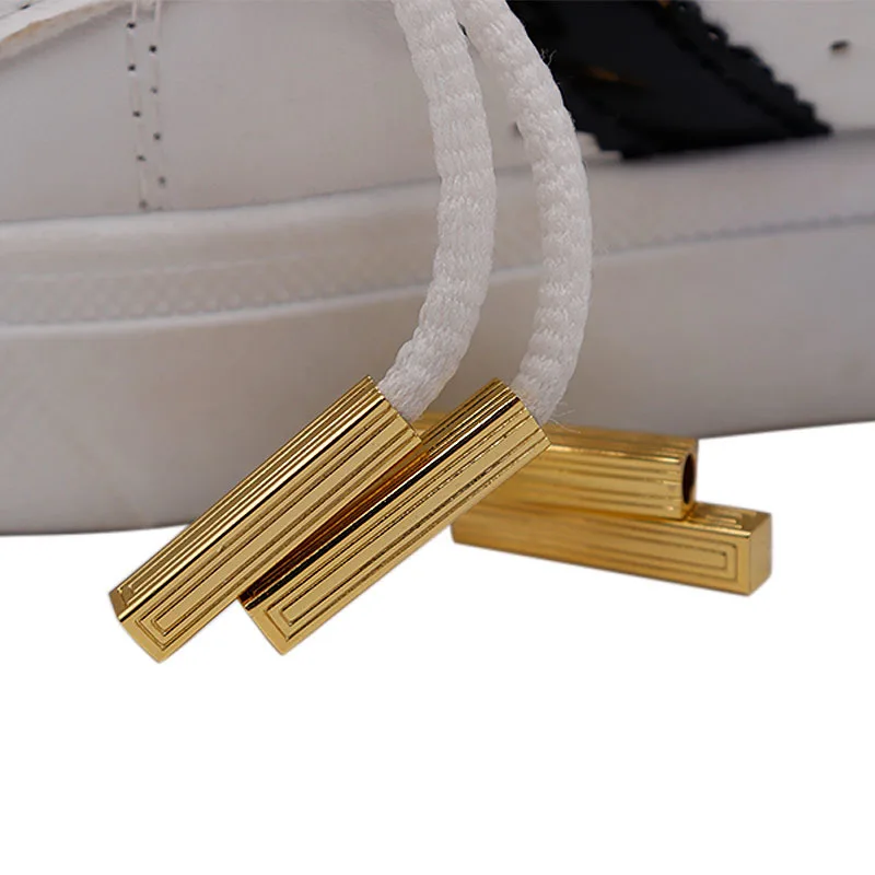 

Weiou Lace 25.3*5.4mm Hoodie Cord Golden Cuboid Metal Aglets Luxury Sneaker String Sporting Tips Easy Wholesale шнурки для обуви
