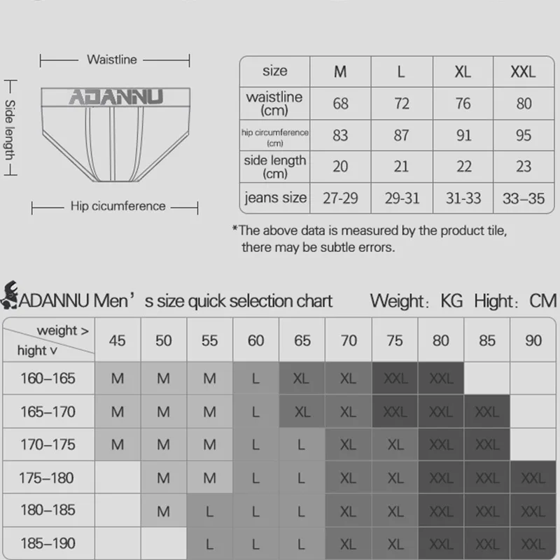 

4Pcs Fashion Cotton Sexy Man's Underwear Briefs Underpants Low waist Men's Briefs Bikini Gay Underwear Mens Panties Gift