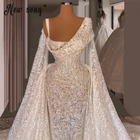 2021 high end moroccan mermaid wedding dress vestido de novia bridal dress islamic turkish whiteivory bridal custom made