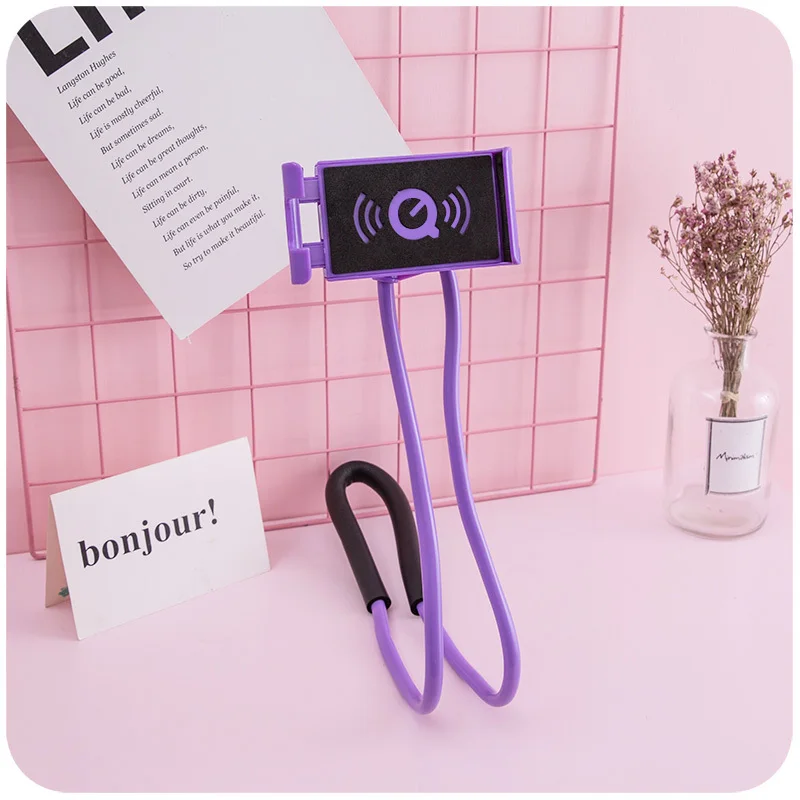 purple Держатель для мобильного телефона/планшета с ленивой шеей, основной музыкальный кронштейн для 3,5 дюймов до 10,6 дюймов, ipad Air Mini, Xiaomi M, ipad, Kindle Phone Tablet - Цвет: purple