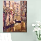 Классическая Венеция Городской пейзаж современный холст Картины цифровой печатный пейзаж Плакаты и печать для домашнего декора фотографии
