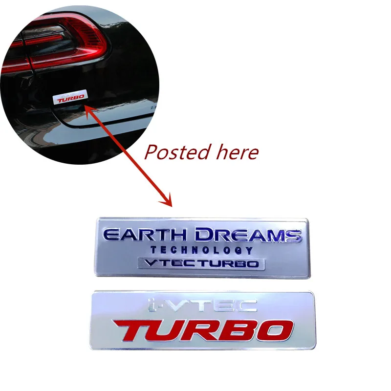 Автомобильный Стайлинг для Honda Earth Dreams VTEC Turbo стикер s эмблема значки наклейки Accord