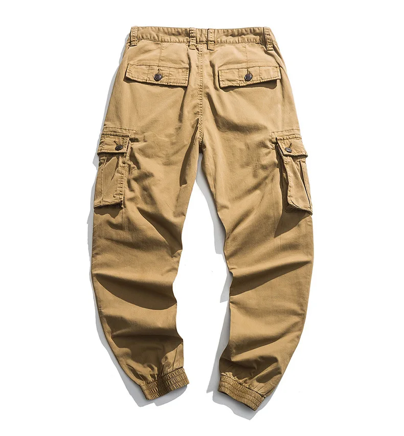 

Men's Cargo Trousers 2021 New Autumn Men's All-Match Cotton Breathable Pants Male Lightweight Casual Jogger Pants Multi-Pockets