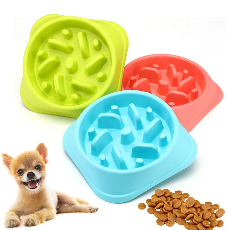 

Pet Bowls Slow Feeder Dog Bowl Feeding Food Puppy Cat Slowly Eating Dish Bowl For Small Medium Dog Prevent Obesity Dogs Supplies