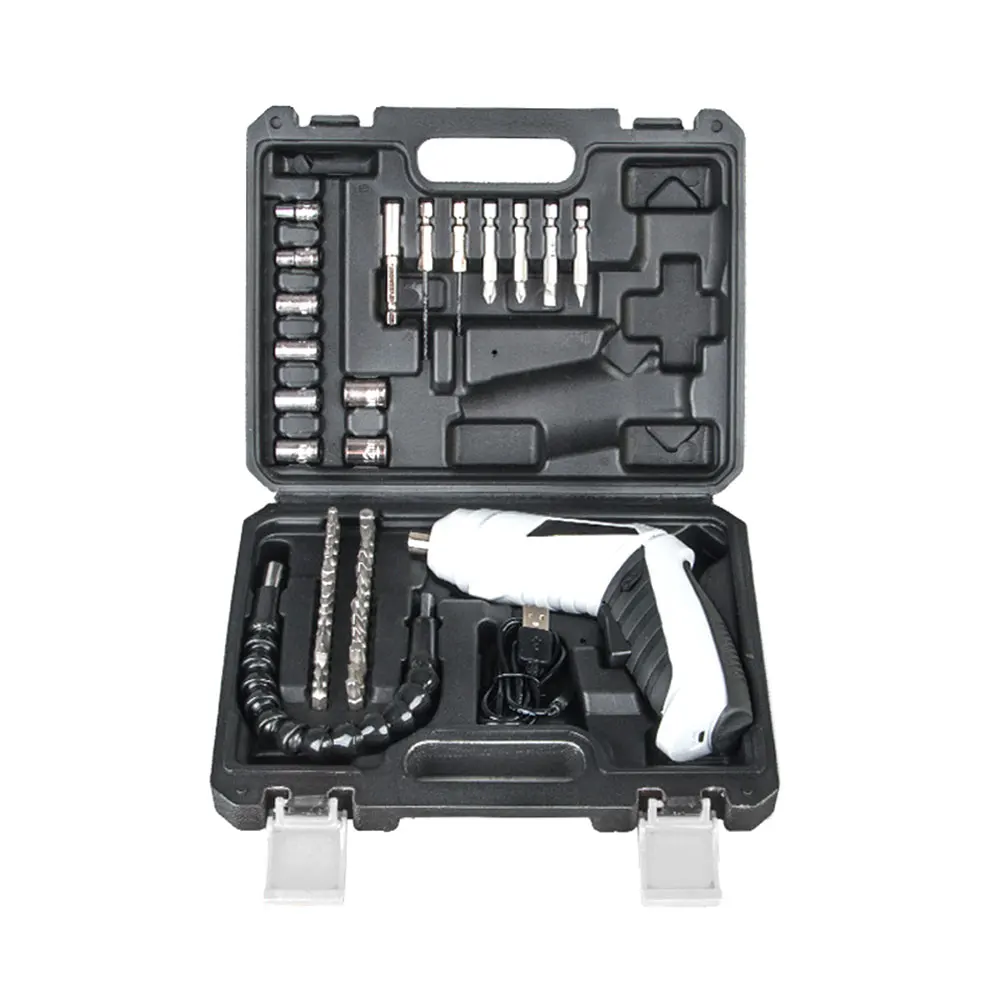 

47PCS/Set Cordless Screwdriver Electric Multi-function Powerful Drill Battery-Operated Screwdriver Household DIY Power Tools Set