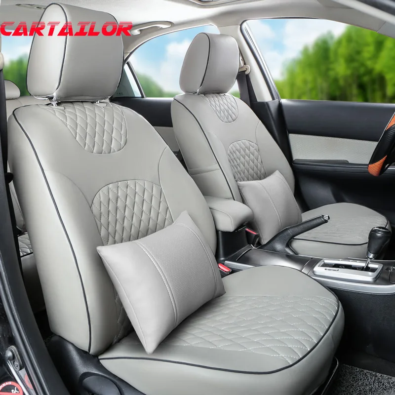 

CARTAILOR Cover Seats fit for Infiniti q50 q50l Interior Accessories PU Leather Car Seat Cover Set Car Styling Seat Protection