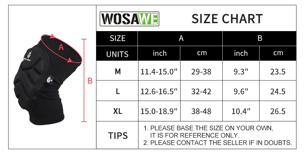 

WOSAWE Soft Protection MTB Motorcycle Knee Pads Adult's Roller Hockey Ski Snowboard Volleyball Dancing Cycling Elbow Brace Set