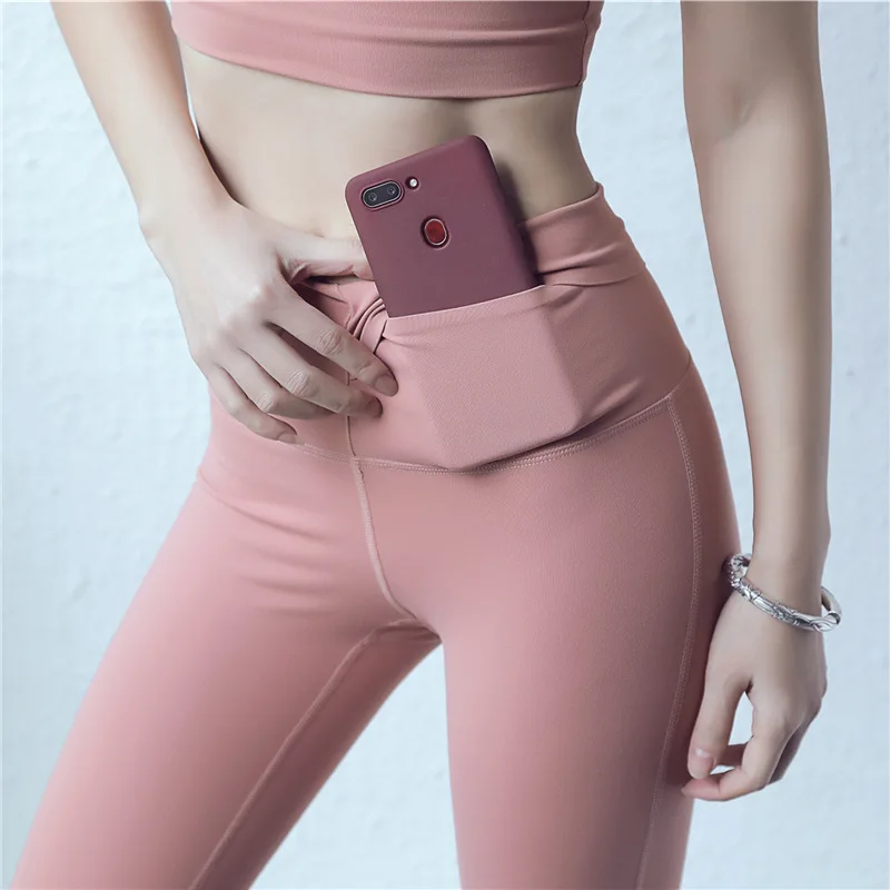 Для женщин Высокая Талия легинсы спортивные Леггинсы для бега Femme девушка