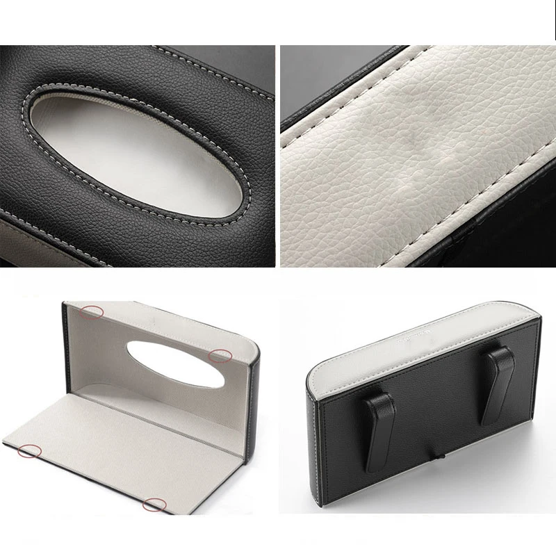 Тканевая коробка для автомобиля кожаный держатель салфеток от солнца бумажная
