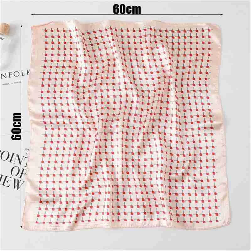 

60cm Headscarf Women Silk Neck Scarf Hair Band Tie Satin Scarves Small Elegant Bandana Scarfs Foulard Handkerchief 2021 Fashion