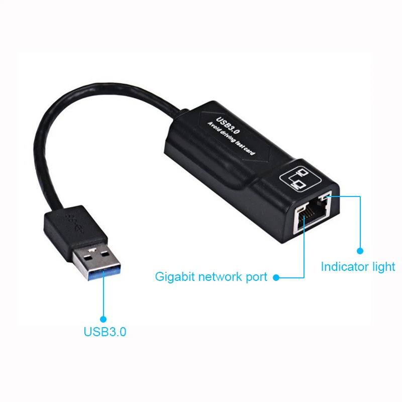 Внешняя сетевая карта Basix USB Ethernet Usb3.0 к RJ45 3 0 Rj45 LAN адаптер с 10/100/1000 Мбит/с