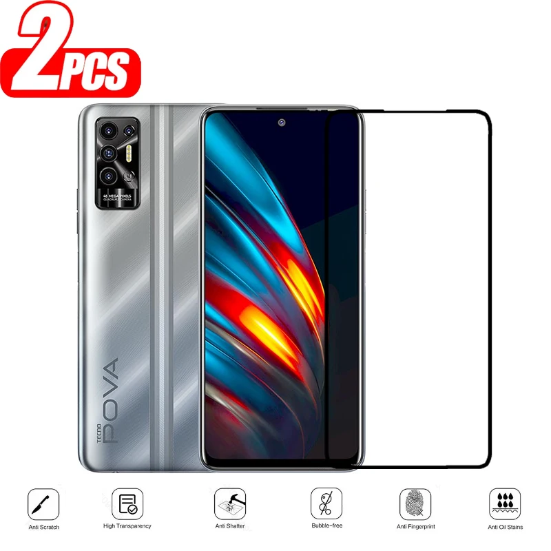

Защитная стеклянная пленка для Tecno Pova 2 для Tecno Pova 2, защитная пленка из закаленного стекла для экрана Pova 2 LE7