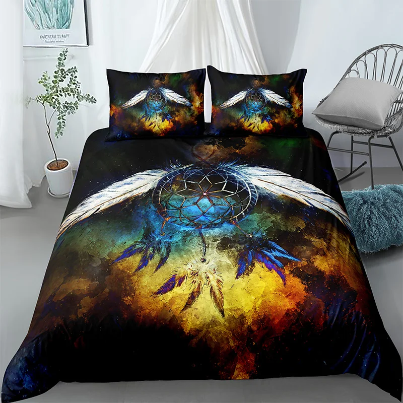 

Bohemian Series 3D Dream Catcher Moon Bedding Set Home Decor Microfiber Material With Pillowcase Queen King Size Bed Sets