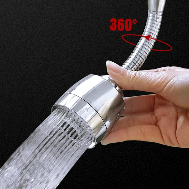 

Chrome Faucet Stainless Steel 360 Rotatable Extender Filter Booster Shower Head Kitchen Bathroom Shower Sinks Tap Dropshipping