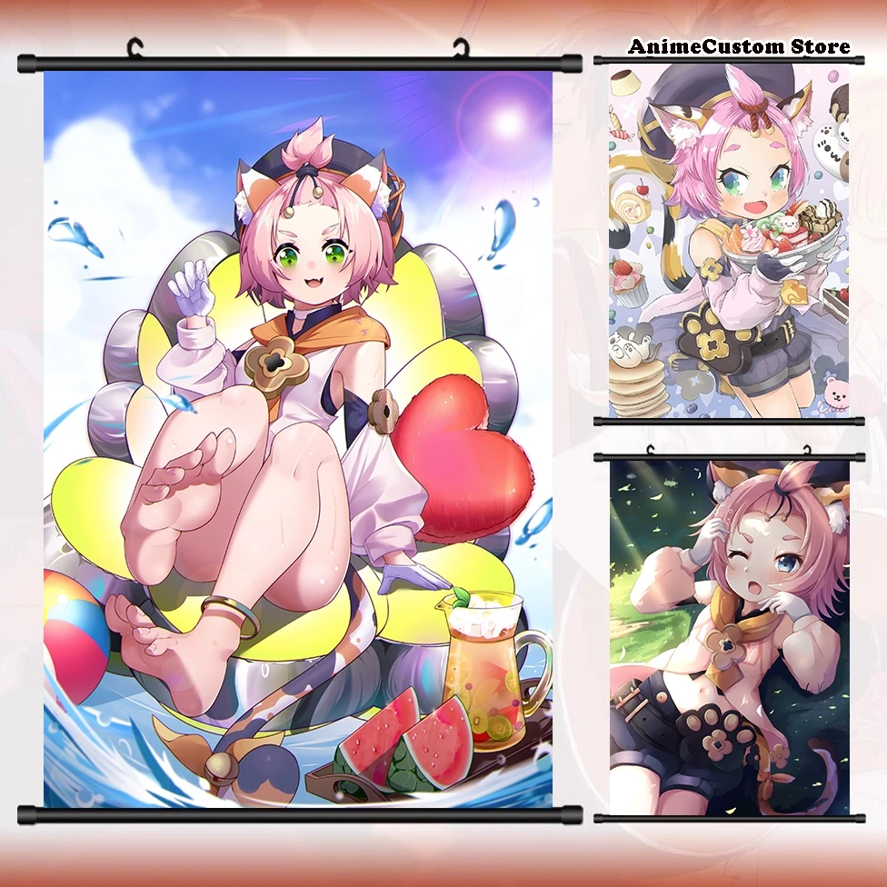 

Hot Anime Genshin Impact Diona Persona HD Wall Scroll Roll Painting Poster Hang Poster Decor Collectible Decoration Art Gift