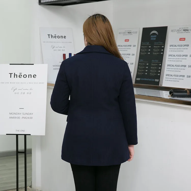 TUHAO зимнее офисное женское плотное теплое шерстяное пальто Формальные куртки женские большие размеры 9XL 8XL 7XL 6XL Верхняя одежда Пальто HC227
