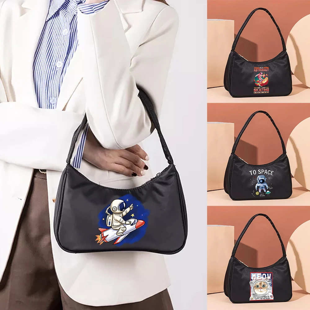 

Luxury Bag Woman Underarm Shoulder Bags Mini Pouch Tote Harajuku Astronaut Print Shopper Clutch Bags Female Purses and Handbags