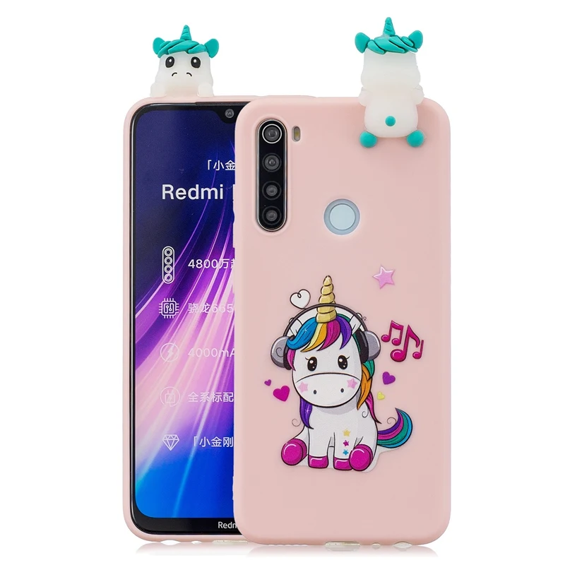 3D игрушки силиконовые для Xiaomi Redmi Note 8 чехол Redmi Note 8 Pro 8T 8A конфеты Мягкий мультфильм Redmi Note 8 чехол Redmi Note 8 Pro Чехол