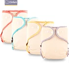 Elinfant кофейные флисовые многоразовые подходящие подгузники одного размера, ночные подгузники AIO  AI2, моющиеся подгузники из конопляной ткани, 1 шт. в упаковке