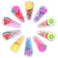fruit hair clips for girls kids new transparent hairpin fashion sweet children simple pvc bb clips ins headband hair accessories
