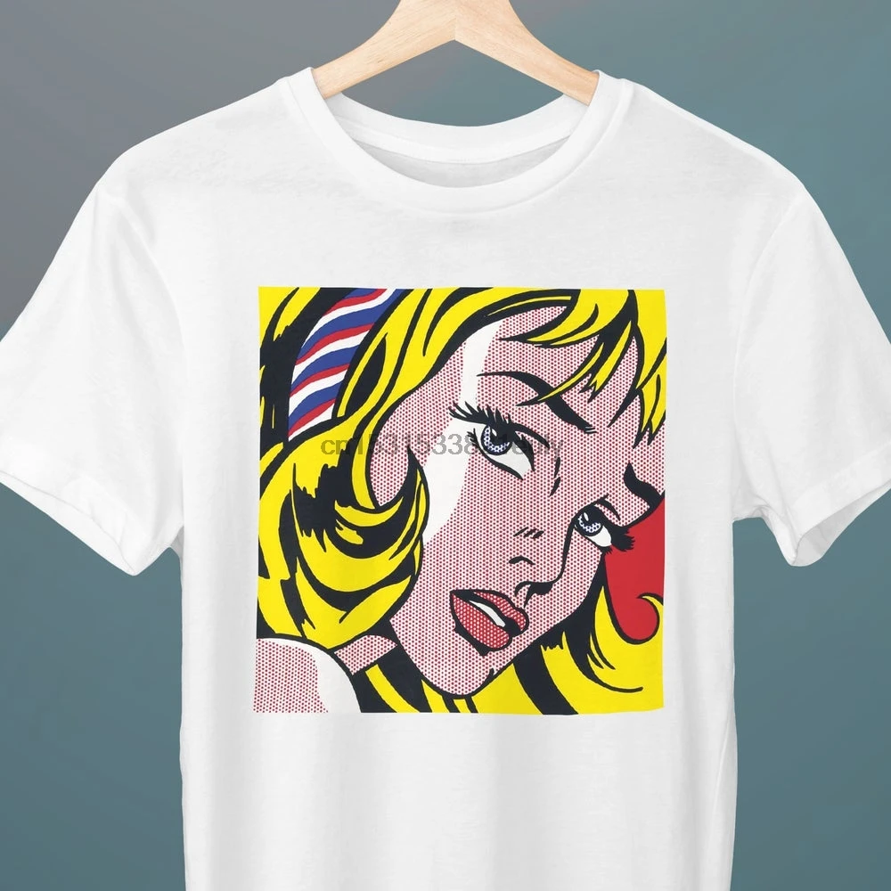 Футболка с лентой для волос девочек Roy Lichtenstein художественная рубашка