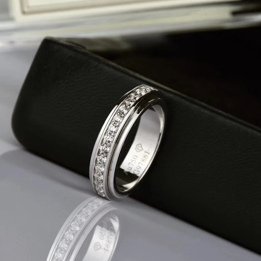 Фрезерный станок с ЧПУ машина вращающимся кольцом AAA Zircons простой S925 серебро Diamons