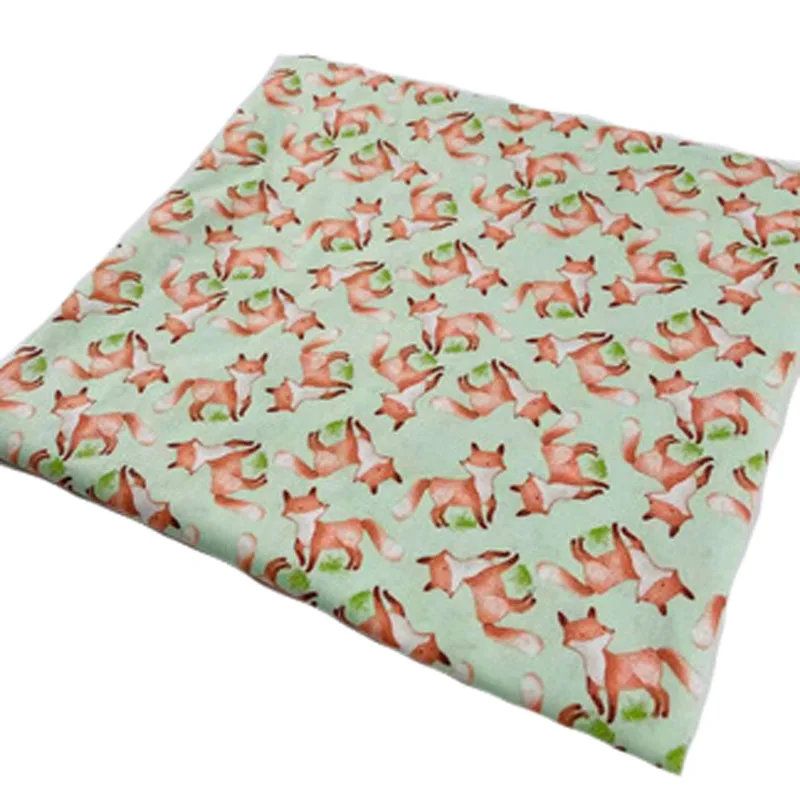 

Viaphil 100% Cotton Fabric Brand New Brown Fox Printed Sewing Cloth Dress Clothing Textile Tissue