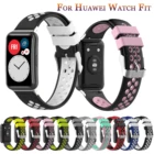 Ремешок сменный резиновый для Huawei Watch Fit Band, спортивный браслет для смарт-часов, Аксессуары для браслета Huawei Fit