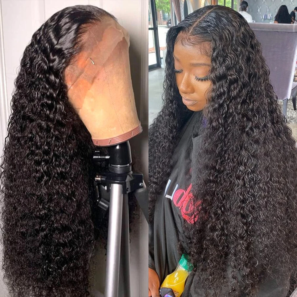 

Curly 13x4 Lace Front Human Hair Wigs For Women Brazilian Kinky Curly Lace Front Wig Transparent Lace Wigs 4x4 Lace Closure Wig
