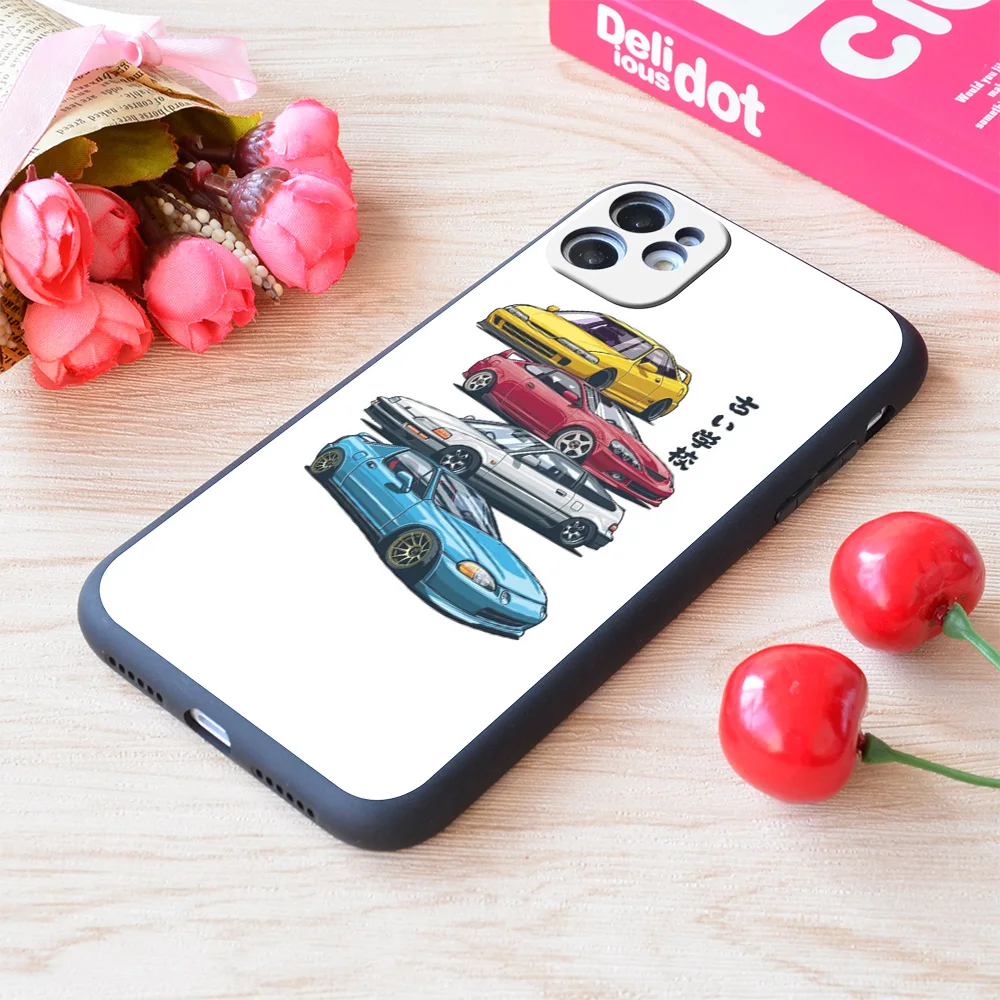 

For iPhone Jdm Mix Civic Crx Integra Print Soft Matt Apple iPhone Case