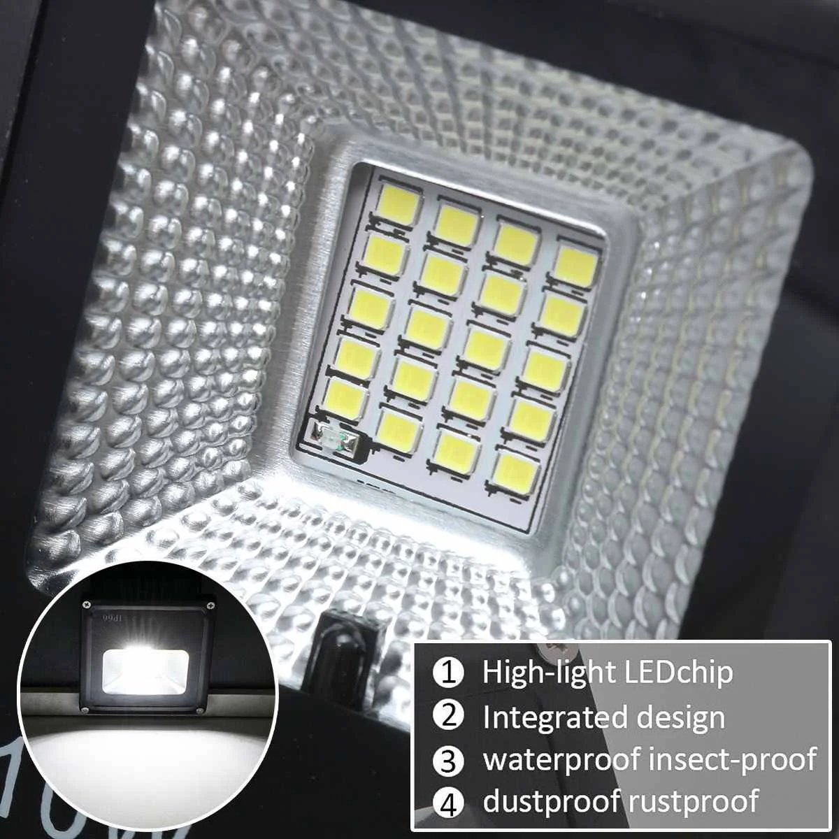 

10/25W Solar Floodlight Led Portable Spotlight floodlight Outdoor Street Garden Light Waterproof Wall Lamp with Remote Control