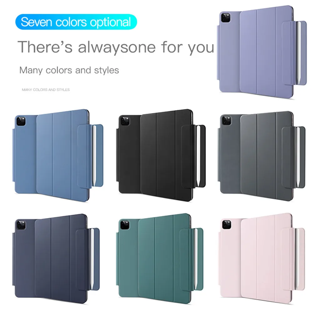 

Ultra-thin PU Leather Protective Case for iPad Pro 11 2020/ 12.9 2020 Magnetic Full Cover with Stylus Slot Holder Flip Case