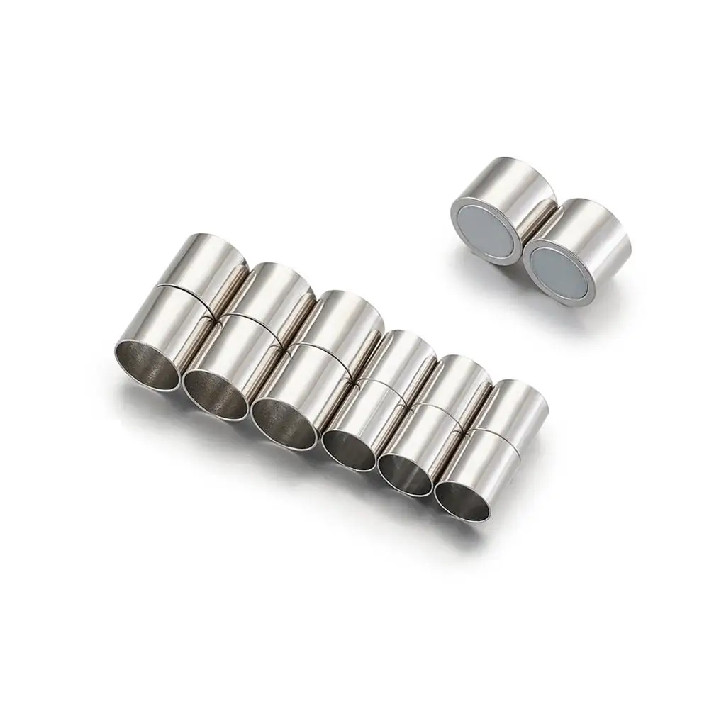 

15pcs/Set Brass Magnetic Clasps, Column,20~22x5~13mm, Hole: 4~12mm