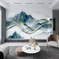 custom any size 3d self adhesive marble landscape background new chinese style stone tile wall papel de parede tapety home d%c3%a9cor