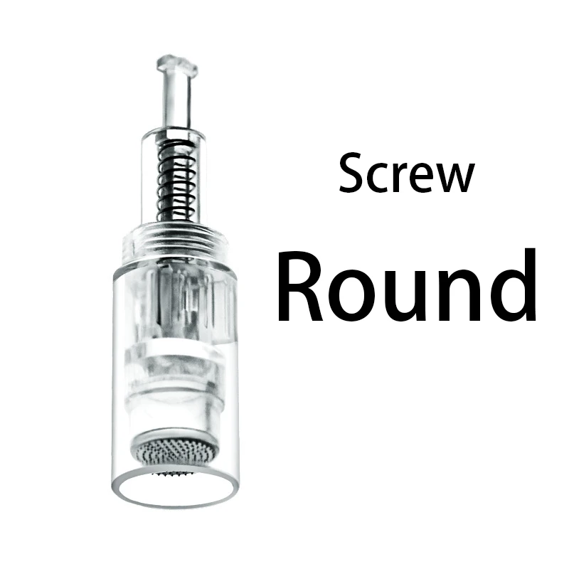Screw--Round 100 шт винт и байонетный картридж Замена для Dr. Pen микро иглы 9 pin/12 pin/36 pin/nano микроиглы иглы татуировки - Габаритные размеры: Screw--Round