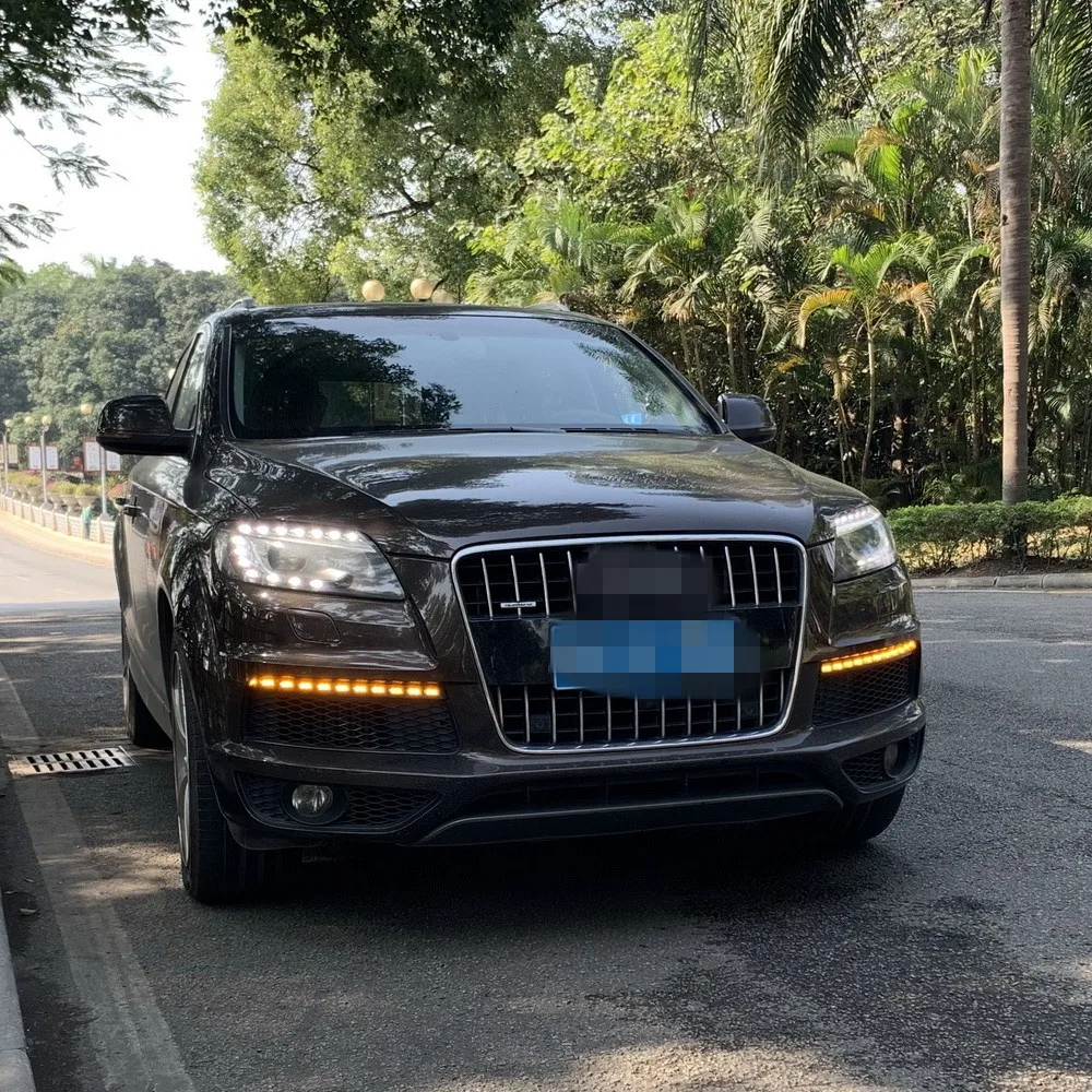 Дневные ходовые огни для Audi Q7 2010-2015 Φ сканирование переднего бампера DRL + желтые