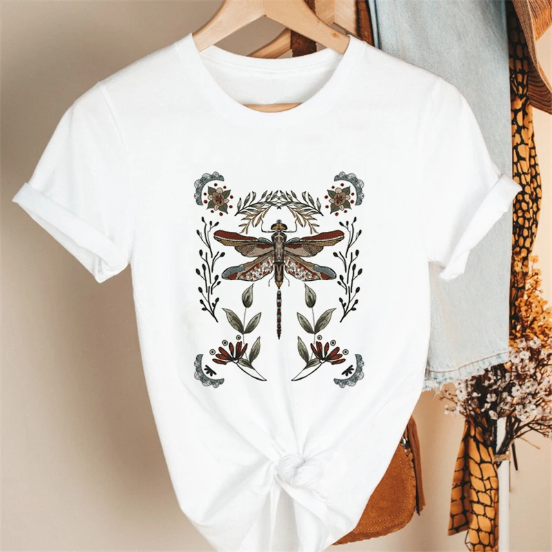 

Women Clothing 90s Witch Printing Style Aesthetic Fashion Summer Clothes Print Tshirt Female Tee Top Graphic T-shirt Women