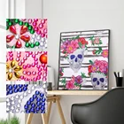 Алмазная 5D картина по номерам специальной формы, наборы цветов, черепа, цветов, стразы, вышивка крестиком, картины из кристаллов