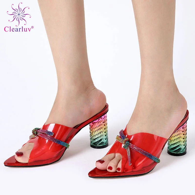 Лидер продаж 2020 г. красные женские туфли в африканском стиле нигерийская женская