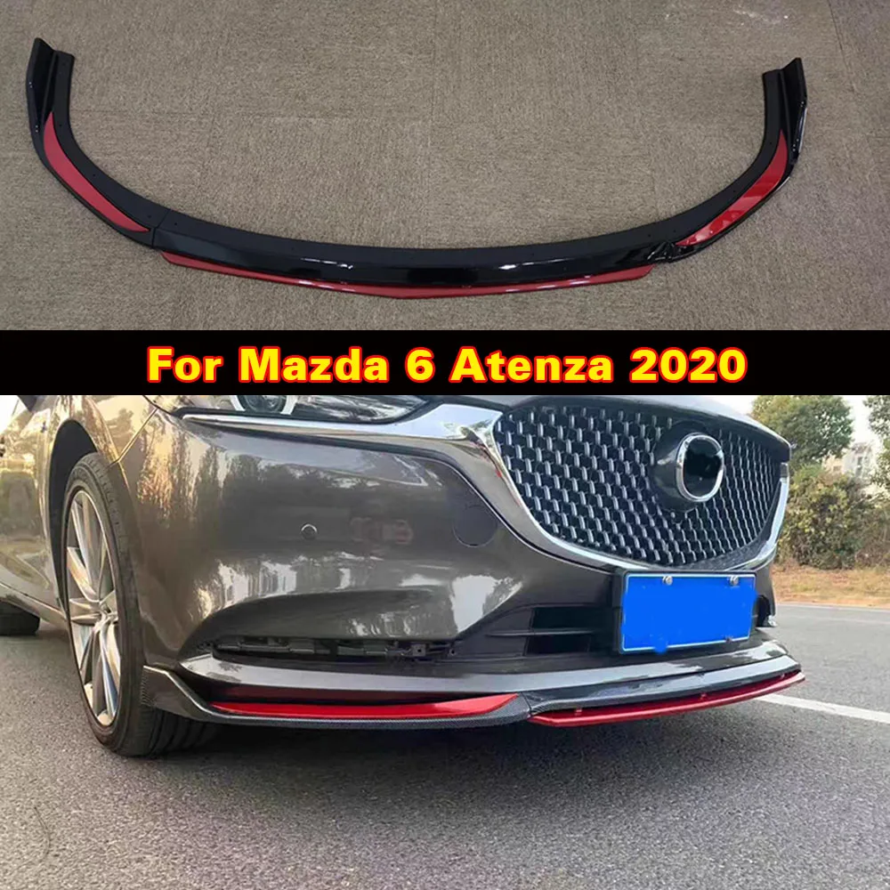 

Front Bumper Diffuser Spoiler Lip splitter For Mazda 6 Atenza 2020 New 3pcs Car Front Bumper Splitter Lip Cover Trim
