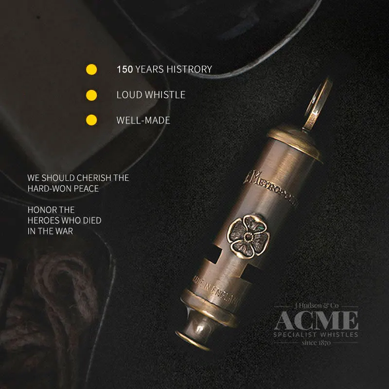 ACME Бронзовый свисток британского происхождения памятный мира большой децибел 120