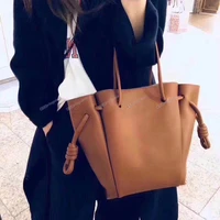 womens bag 2021new high end lychee pattern cowhide twist woven drawstring shopping bag backpack large capacity commuter handbag