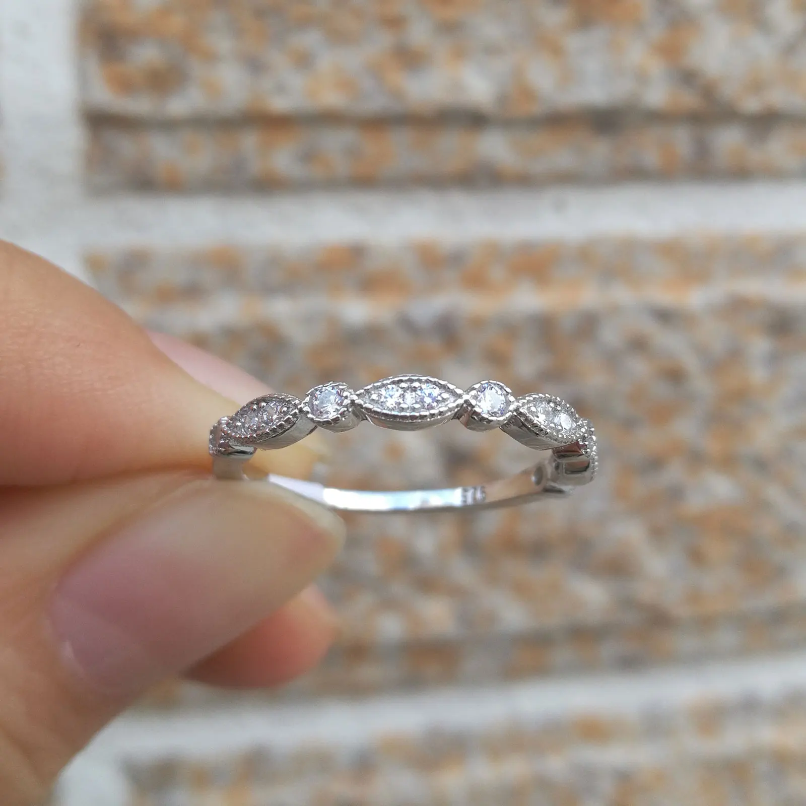 Женское Обручальное Кольцо Newshe серебряное кольцо в стиле арт-деко из натуральной