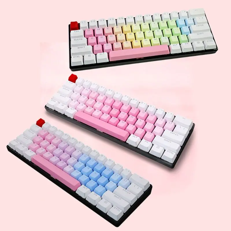 Радуга синий Демон RGB PBT 35 ключей OEM двойной кадр с подсветкой колпачки для вишни
