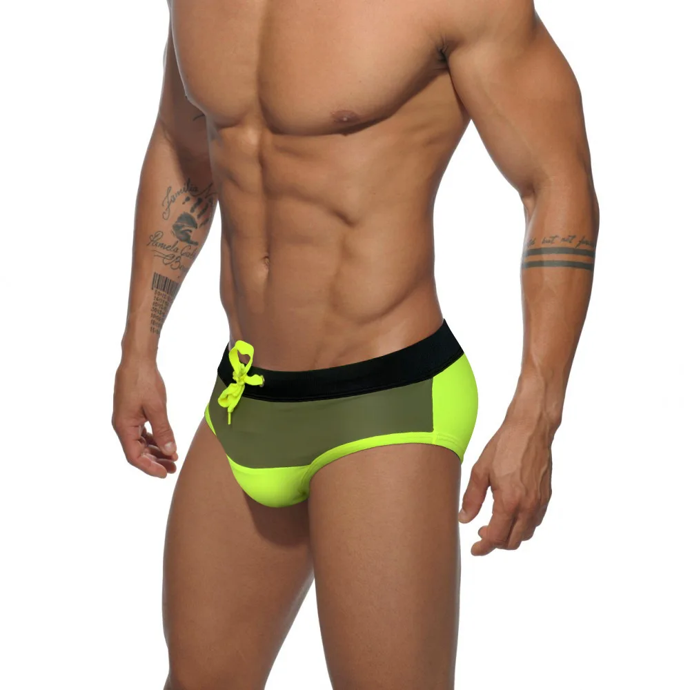 

Patchwork Swimsuit Men Print Beachwear Man Quick Dry Bathing Suit Male Brave Person Swim Wear Summer Low Waist Swimsuits 2022