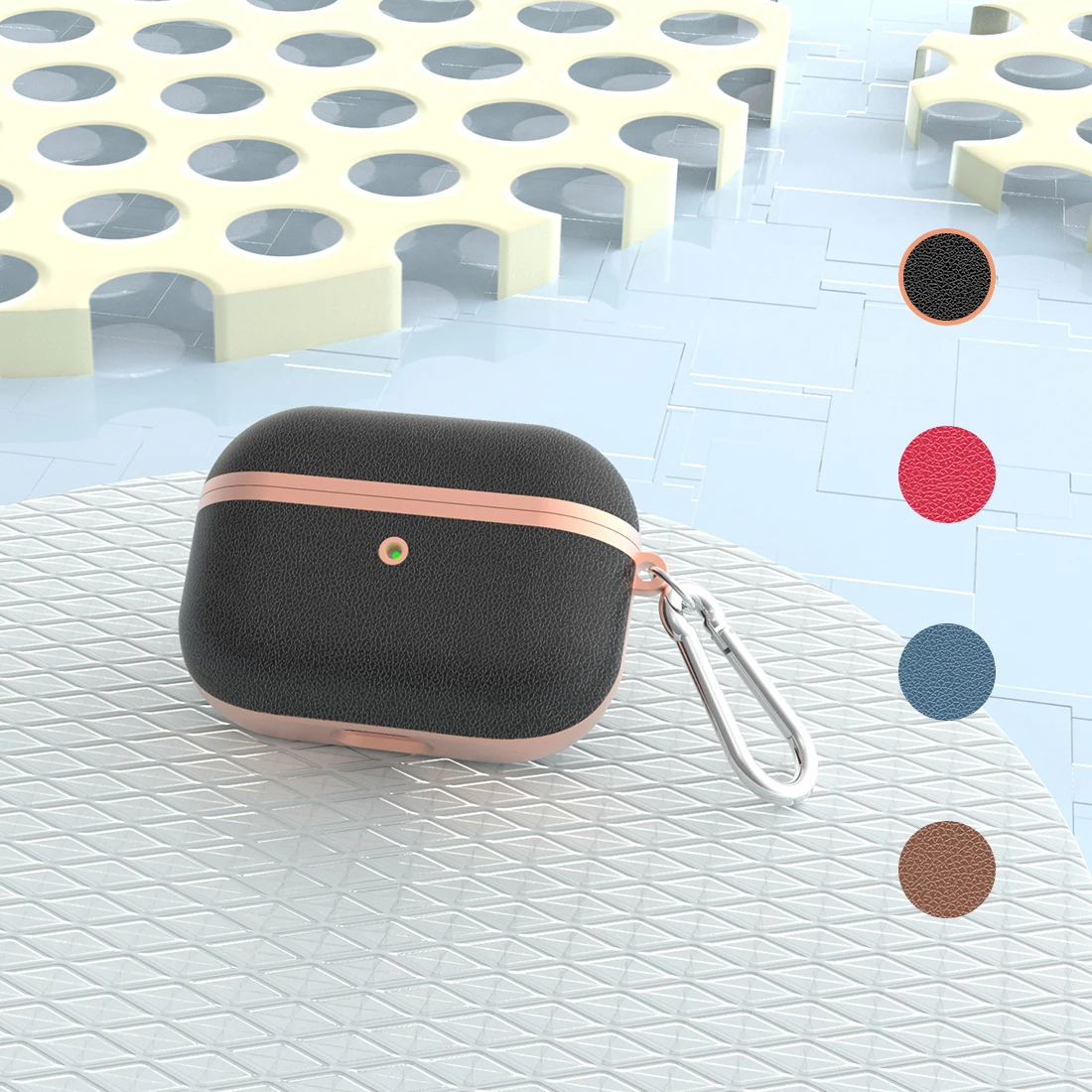 Для AirPods Pro роскошное покрытие для чехла TPU + PU Кожаный противоударный защитный