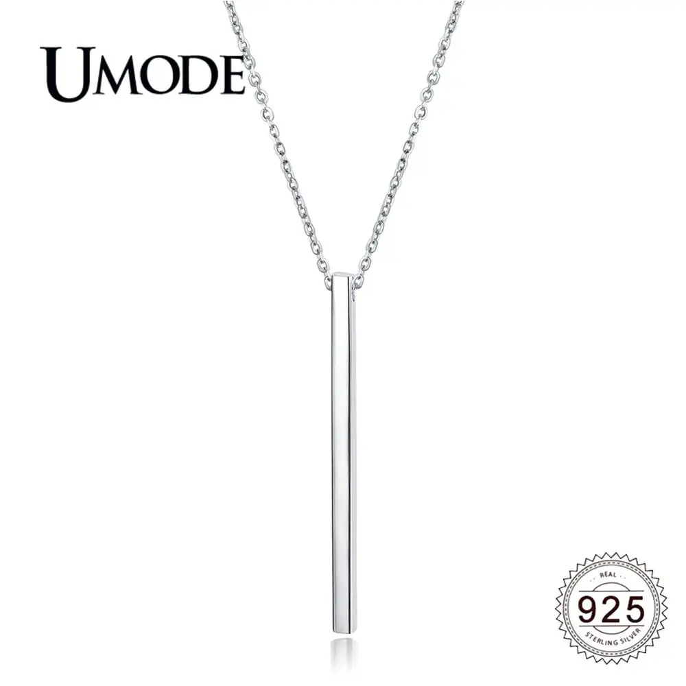 UMODE, дизайн, длинное 925 пробы Серебряное ожерелье для женщин на День святого Валентина, серебро 925, ювелирное изделие, подарок, колье для женщин, ALN0192