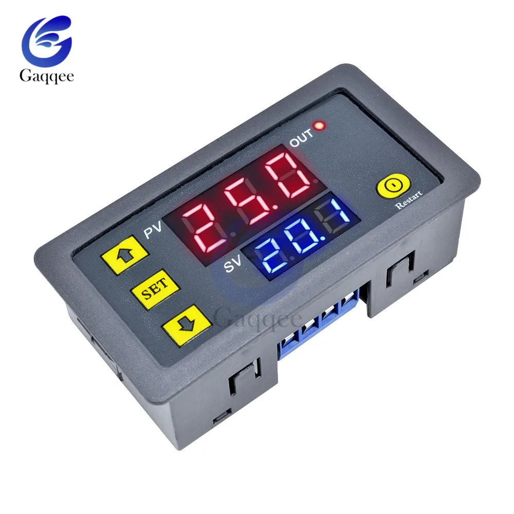 DC 12V цифровой Цикл флейта Модуль платы с двойным временем красный/синий